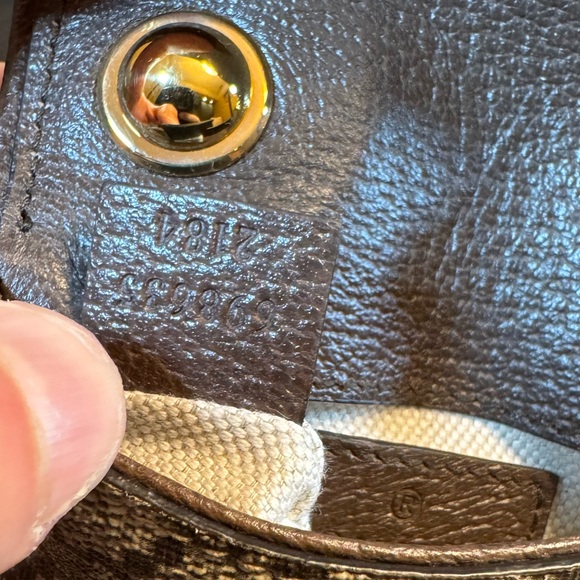 New Authentic Gucci Blondie GG Supreme Logo Wallet On Chain Brown Crossbody Bag - Picture 15 of 15